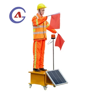 Solar Traffic Safety Robot with Strobe Light