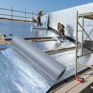 Australian Standard Building Roof Sarking Fireproof Function Anti-Glare Reflective Aluminum Foil Woven Fabric