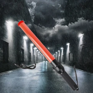 Golden Road TB0155 Rechargeable LED Traffic Baton Warning Sound PVC Material Protection 54cm Length Steady On/Flashing Lights