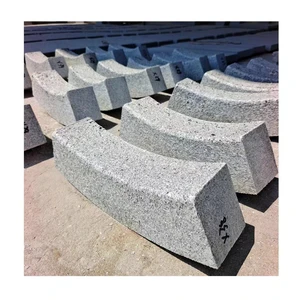 Light Gray Granite Curbstone S-shaped Curbstone Curved Side Stone Sesame Gray Granite