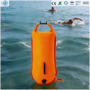 Yuanfeng High Visible Nylon PVC+PVC Waterproof Portable Sports Swimming Safety Float Buoy Custom Bag