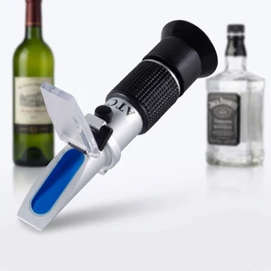 Wanbang 0-80% High Accuracy Alcohol Refractometer Handheld Alcohol Tester Water Quality Analyzer Metre for Wine Brandy Beer/wine