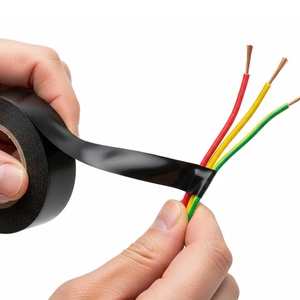 Colorful Single Sided PVC Rubber Electrical Safety Warning Tape Heat-Resistant Pressure Sensitive Adhesive Customized Wiring