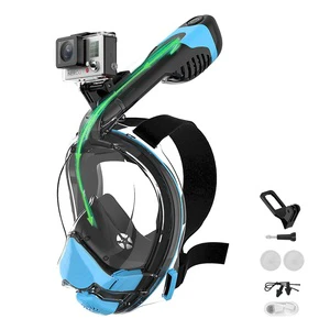 Electric Assist Breathing System 180 Panoramic Free Breath Snorkel Full Face Diving Mask For Adult Snorkeling Gear Custom