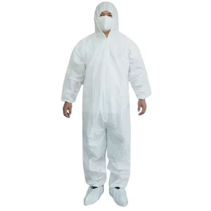 Microporous Laminated Film Breathable Single Use Overalls Disposable Coverall Safety Workwear