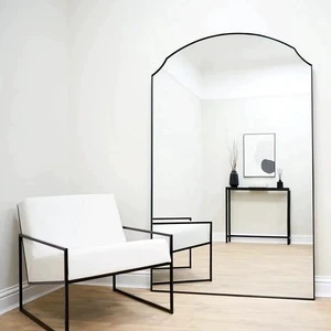 Unique Minimalist Design, Irregular And Irregular Full-length Mirror, High Shatter Resistant Metal Full Body Wall For Use