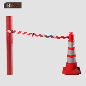 Retractable Belt Cone Tape Barrier Safety Warning Traffic Cone with Topper Belt
