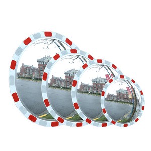 80cm High Quality Road Safety Outdoor Round Half-Adhesive Reflective Film Convex Mirror