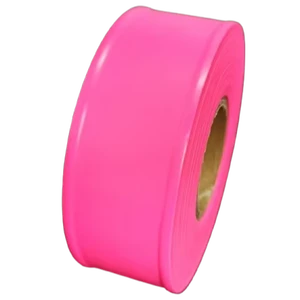 Manufacturer 1-3/16inx150ft Neon Fluorescent Orange Pink Ribbon Roll Flagging Caution Tape