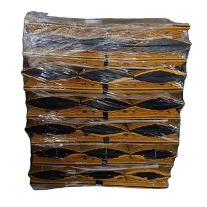 50*35*5cm Anti-Uv High Visibility Yellow & Black Road Speed Ramp/ Rubber Plastic Speed Bump for Safety Traffic