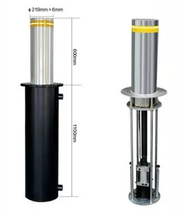 ISO9001 Semi Auto Outdoor Stainless Steel Safety Bollard Traffic Barrier Crash Protection Bollards