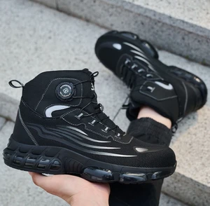 Unisex Labor Protection Shoes Steel Toe Caps Anti-Smashing Anti-Piercing Anti-Splashing Modern Construction Safe Work Shoes 266