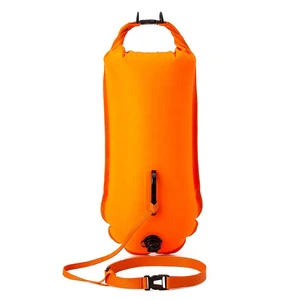 Wholesale PVC Outdoor Inflatable Safety Flotation Swimming Inflatable Buoy Waterproof Dry Bag For Open Water Swimmers