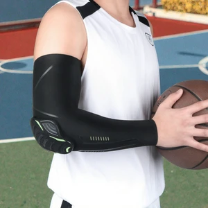 Customization Four-season Outdoor Sports Arm Guard Sleeve Honeycomb Anti-Collision Pressurized Breathable Elbow Pads Basketball