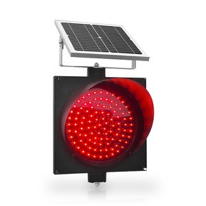 Custom Traffic Light Dia.300mm(12inch) Red Flashing LED Solar Traffic Light