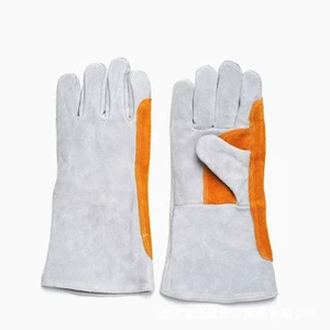Wholesale Welder Gloves Supplier Cowhide Leather Heat Resistant Safety Hand Work Welding Gloves