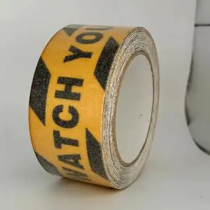 Black and Yellow PVC Anti Slip Grip Tape Waterproof and Low Noise Acrylic Warning Safety Tape for Scooter and Skateboard