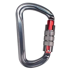 30KN Carabiner Climbing Aluminum Auto Locking Rotating Carabiner Hook