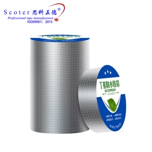 Super Strong Adhesive Flashing Repair Butyl Tape Aluminum Foil Butyl Rubber Tape for Roof Waterproofing and HVAC Duct Sealing