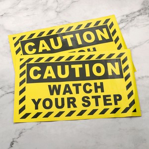 Non-Slip Watch Your Step Warning Sticker, Self-Adhesive Anti-Slip Safety Floor Decal For Stairs,Industrial Safety Markers