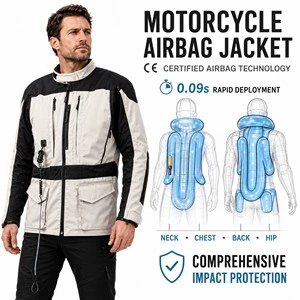 Durable Fabric Breathable Waterproof Windproof Plus Size Custom Motorcycle Airbag Jacket CE Approved For Daily Track Racing Use