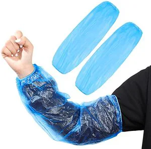 Arm Sleeves Covers Pack of 100 Polyethylene Blue Disposable Sleeve Cover