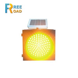 Intelligent 300mm/400mm Solar Road Model Yellow Warning and Slow Down Traffic Light