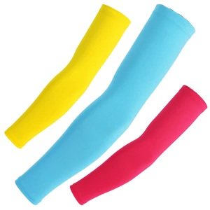 Wholesale Unisex Gym Running Protective Compression Basketball Volleyball Football Sport UV Sun Cycling Ice Silk Cool Arm Sleeve