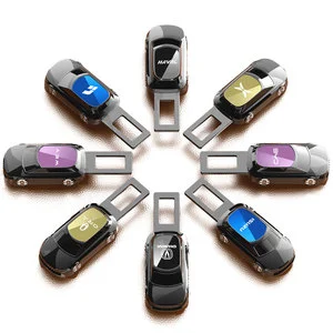 Car Seat Belt Clip Seatbelt Buckle Safety Plug Car Model Thick Insert Socket Extender for Car logo Custom Seat Belt Accessories