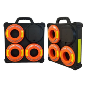 360° RGB LED Traffic Cone Topper Lights Construction Magnetic Hazard Road Safety Lamps with 5 Synchronized Modes for Work Zones
