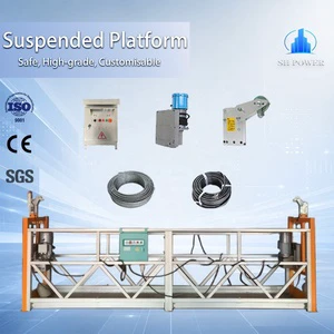 Rust-proof ZLP800 Aluminum Suspended Work Platform Building Cleaning Cradle Gondola Lift 800kg