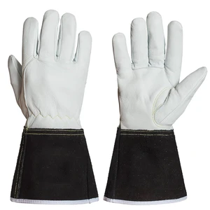 Hot Selling High Quality Leather Industrial Welding Working Gloves with Anti-Slip Waterproof & Fireproof Features