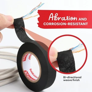 Single Sided Cotton Adhesive Flannel Fabric Tape Easy Wire Harness Tape With Fire Retardant Die Cut Fleece Cloth Tape