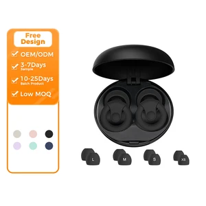 Custom Logo Silicone Ear Plugs for Sleep SNR 23DB | Reusable Noise Reduction Side Sleeper Hearing Protection Earplugs CE EN352