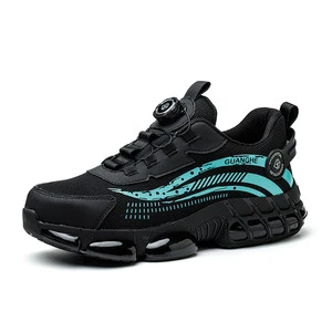New Type of Labor protection Shoes with Rotating Buttons for Men's Anti Smashing Anti Piercing Lightweight and Safe Work Shoes