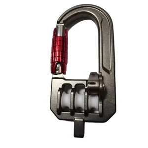 Ailot Factory Directly Wholesale 30KN High-Altitude Working Three Swivel Pulley 7075 Aluminum Alloy Material Fall Protection