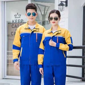 Two-Tone Reflective Strip Work Uniforms for Spring and Autumn Workwear with High Visibility for Safety