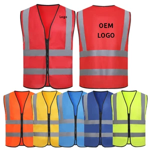 High Quality Custom Logo Workwear Reflective Safety Vest Unisex High Visibility Safety Clothing Sleeveless Reflective T Shirt