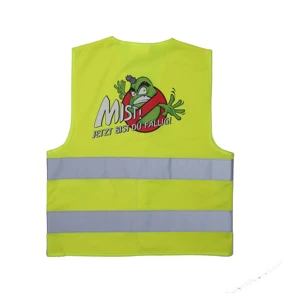 Kids High Visibility Safety DHL Reflective Vest Knit Polyester Fabric Night Reflective Safety Vest