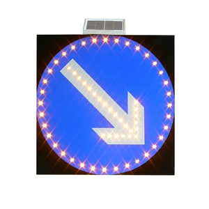 Safety Traffic Reflective Solar Powered Road Signs Led Pedestrian Crossing Warning Road Traffic Signs