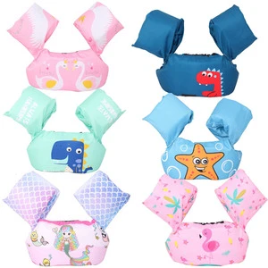 Outdoor Cartoon Sleeves Floating Life Jacket EPE Baby Swimming Ring Arm Band Float Ring Infant Vest with Foam Buoyancy Suit