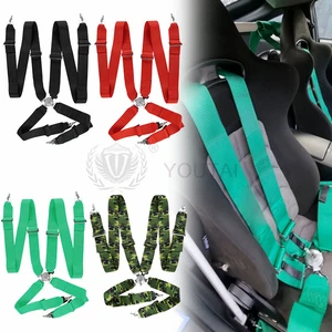 High Quality Nylon 4-Point Racing Car Safety Seat Belt Inside Decoration with Metal Component