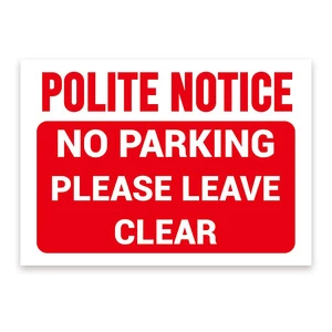 Factory Direct Sales of UV-resistant and Waterproof Aluminum Red Rectangular No-parking Traffic Safety Signs
