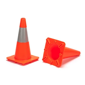 High Visibility PVC Safety Cone Reflective Stripe Design for Durable Construction Zones Road Safety Barrier Traffic Warning