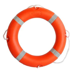 CCS Certified Sturdy HDPE Lifebuoy with Reflective Tape and Piston Part Marine Light Buoy