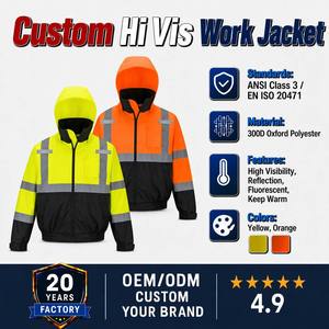 Hot Sale Traffic Jacket Mining Worker Construction Work Reflective Safety Uniform for Men