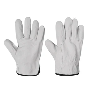 Genuine Sheepskin Leather Welding Gloves ZS Brand Anti-Heat Customizable Safety Outdoor