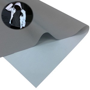 Recycled Nylon Softer Reflective Fabric High Visibility Soft Color Silver Grey 100% Retro Reflective Fabric for Clothing Jacket