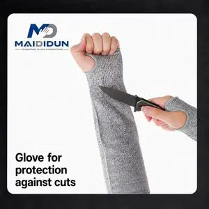 Cut-resistant Arm Cover, HPPE Safety Grade D Protection, Industrial Glass Mechanical Processing Resistant to Knife Cuts, 42cm