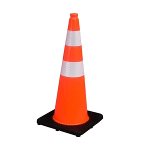 New Roadway Safety Orange Durable PVC Traffic Cone with Reflective Tape 750mm 600mm for Collision Prevention